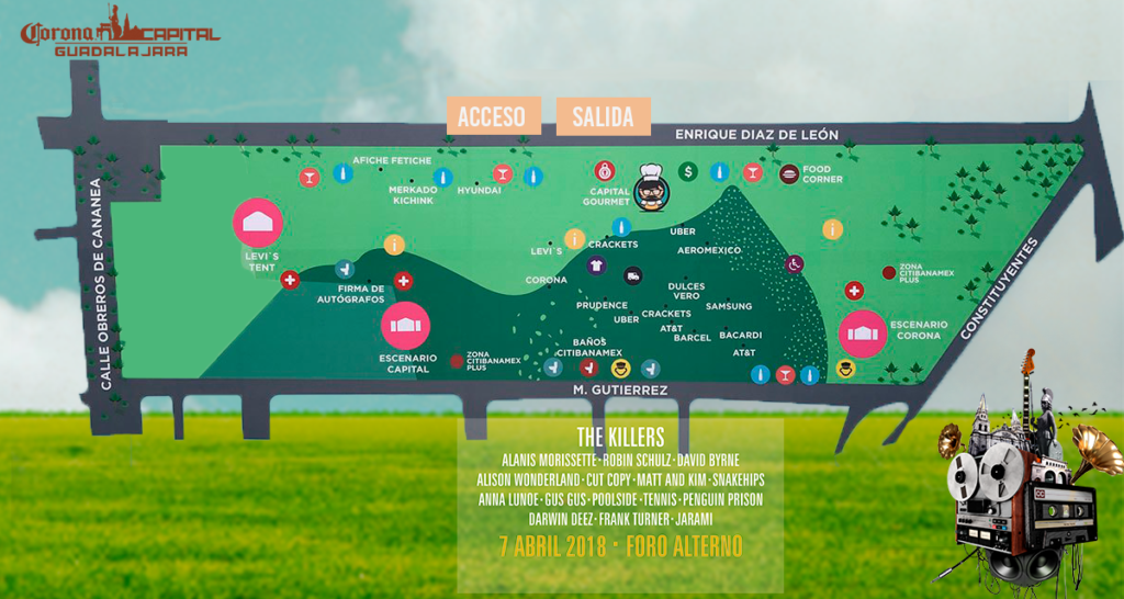 Corona Capital GDL - Mapa