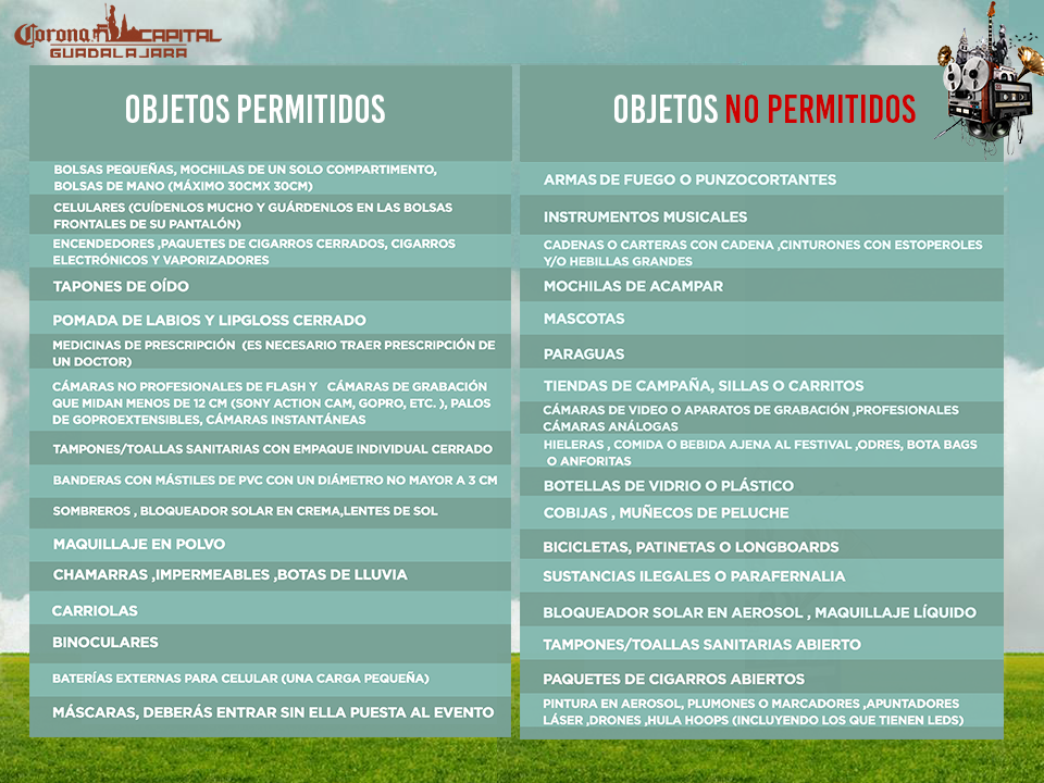 Corona Capital GDL - Objetos