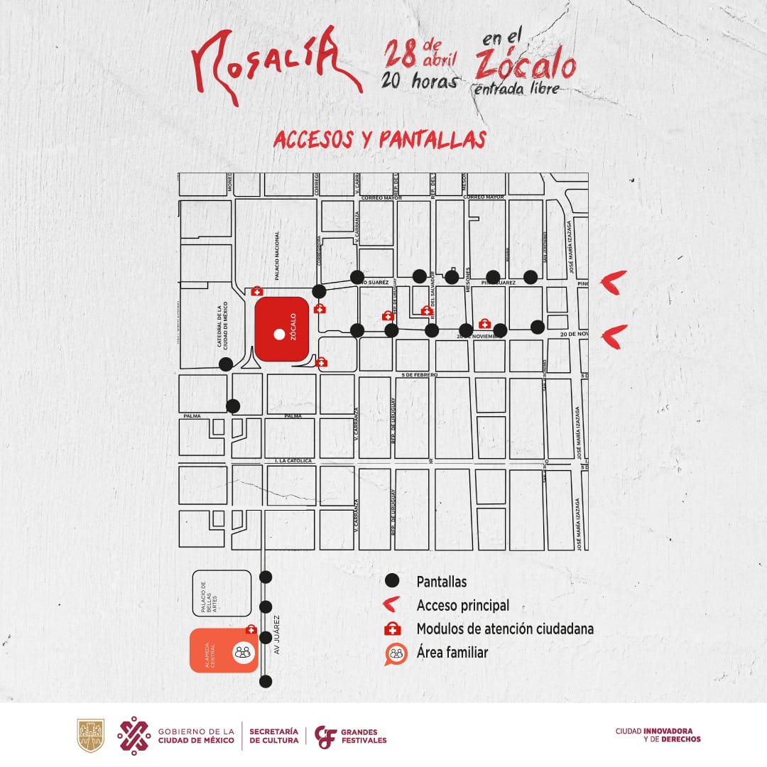 Rosalía en el Zócalo