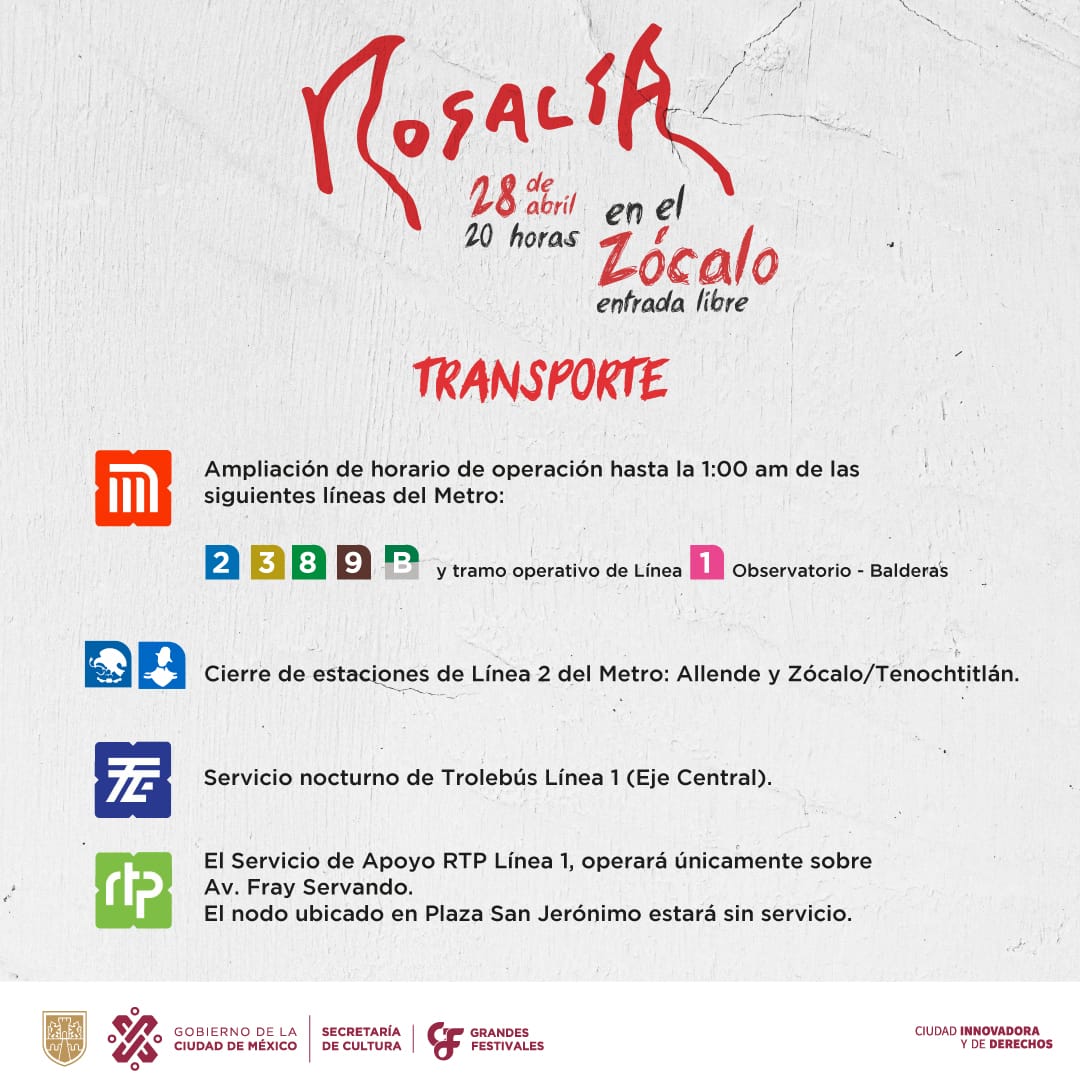 Rosalía en el Zócalo